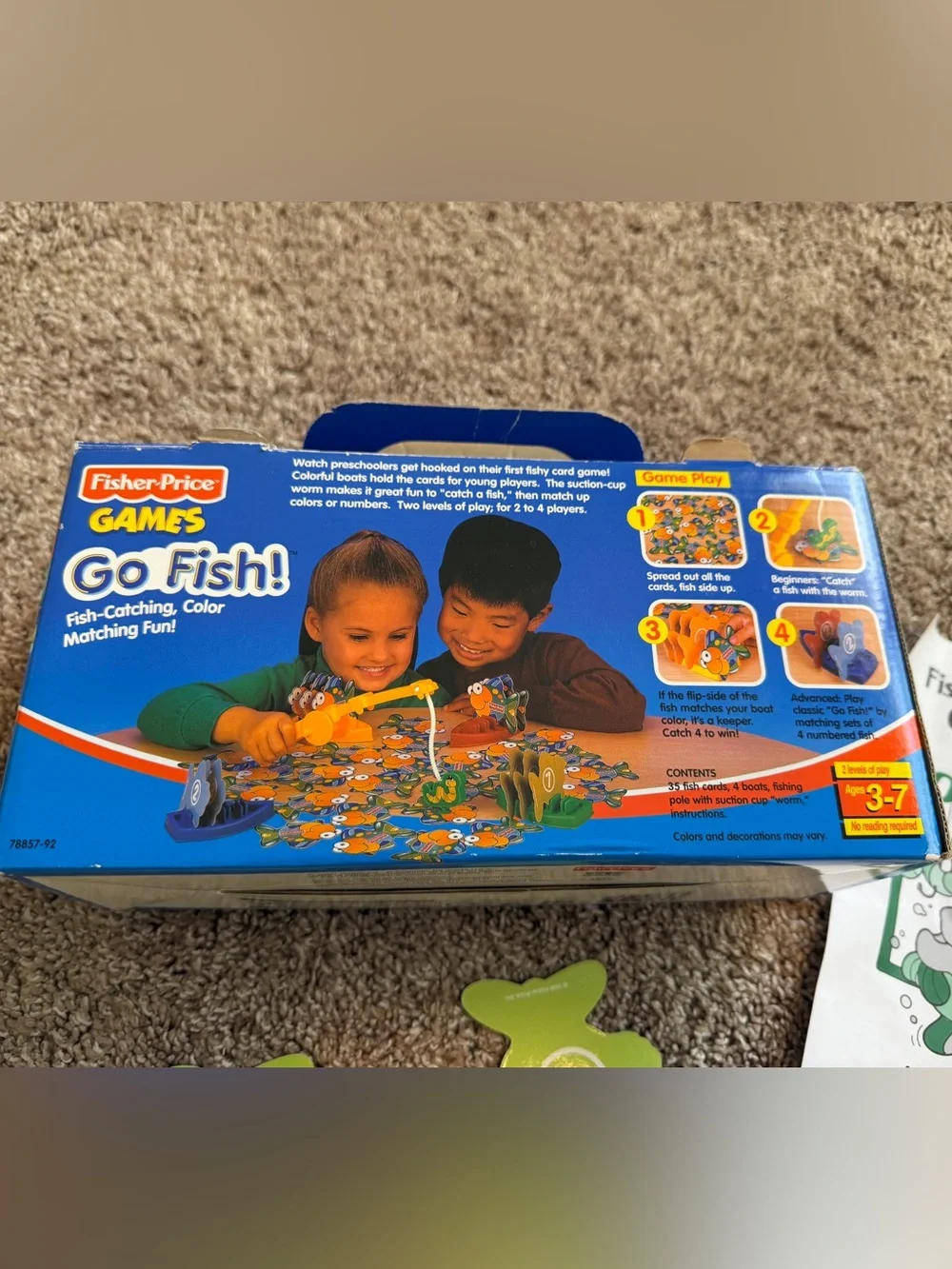 Fisher-Price Go Fish! Game COMPLETE Vintage 2000   Preschool Color Matching Kdg